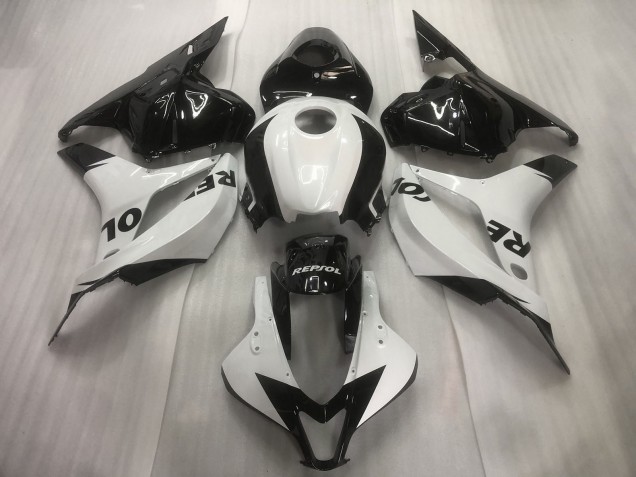 2009-2012 Honda CBR600RR Motorcycle Fairings - White Glossy Black Repsol UK