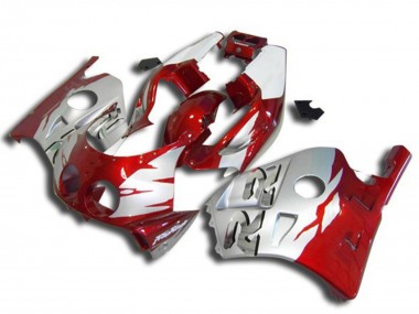 1990-1998 Honda CBR250RR Motorcycle Fairings - Silver Red UK