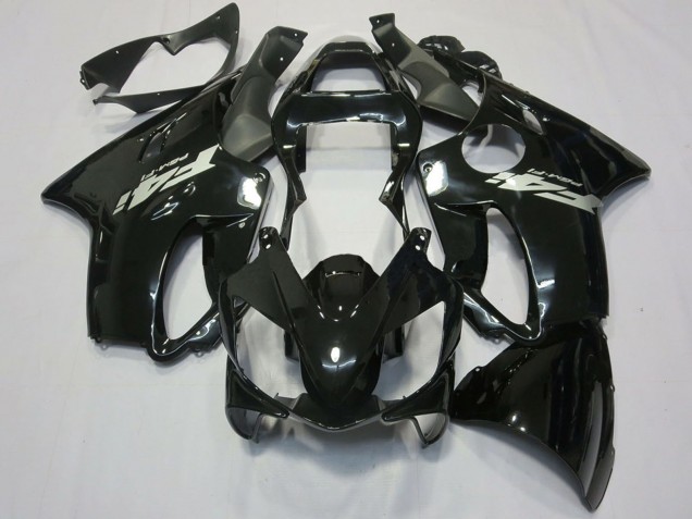2001-2003 Honda CBR600 F4i Motorcycle Fairings - Glossy Black Silver Decal UK