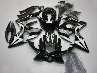 2009-2016 Suzuki GSXR 1000 Motorcycle Fairings - Glossy Black and White UK