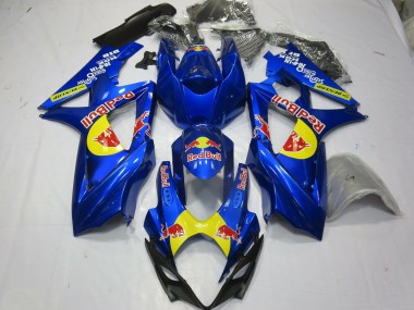 2007-2008 Suzuki GSXR 1000 Motorcycle Fairings - Blue Yellow Red Bull UK