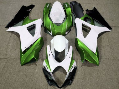 2007-2008 Suzuki GSXR 1000 Motorcycle Fairings - White Green Black UK