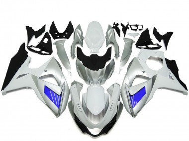 2009-2016 Suzuki GSXR 1000 Motorcycle Fairing - White Blue UK