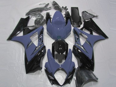 2007-2008 Suzuki GSXR 1000 Motorcycle Fairings - Dark Blue Glossy Black UK