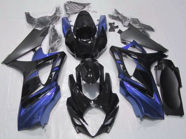 2007-2008 Suzuki GSXR 1000 Motorcycle Fairings - Glossy Black Blue UK