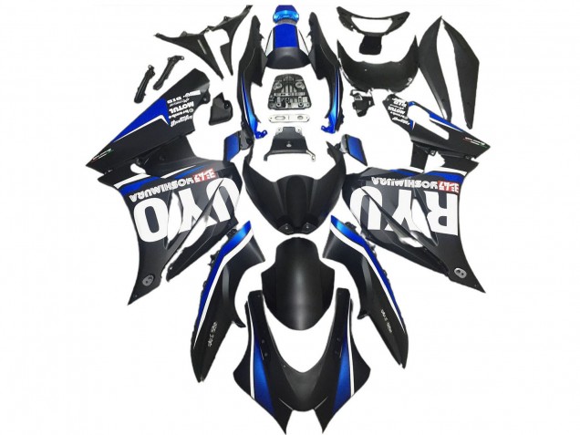 2017-2025 Suzuki GSXR 1000 Motorcycle Fairings - Matte Black Blue UK