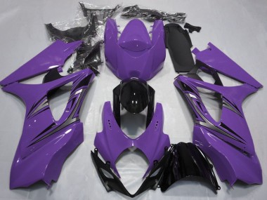 2007-2008 Suzuki GSXR 1000 Motorcycle Fairings - Purple Glossy Black OEM Style UK