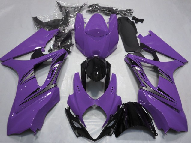 2007-2008 Suzuki GSXR 1000 Motorcycle Fairings - Purple Glossy Black OEM Style UK