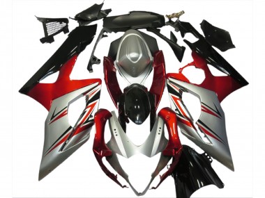 2005-2006 Suzuki GSXR 1000 Motorcycle Fairings - Red Silver Black UK