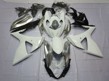 2009-2016 Suzuki GSXR 1000 Motorcycle Fairings - White Silver UK