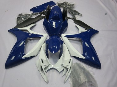 2006-2007 Suzuki GSXR 600 / GSXR 750 Motorcycle Fairings - Blue White Black UK