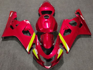2004-2005 Suzuki GSXR 600 / GSXR 750 Motorcycle Fairings - Red Yellow White UK