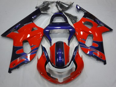 2001-2003 Suzuki GSXR 600 / GSXR 750 Motorcycle Fairings - Red Blue Glossy Black UK