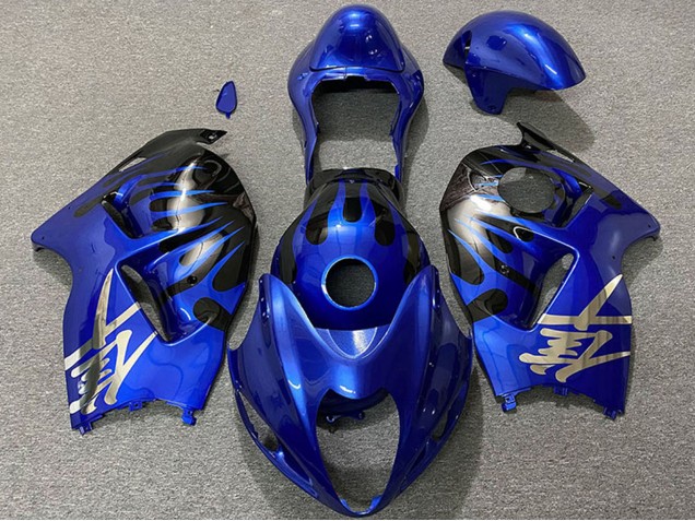 1996-2007 Suzuki GSXR 1300 Motorcycle Fairings - Deep Blue and Black UK