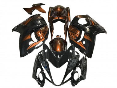 2008-2020 Suzuki GSXR 1300 Motorcycle Fairings - Glossy Black and Deep Orange UK