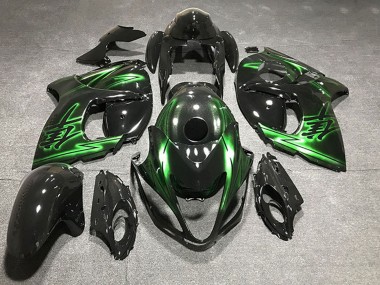 2008-2020 Suzuki GSXR 1300 Motorcycle Fairings - Glossy Black and Green UK