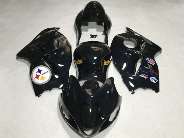 1996-2007 Suzuki GSXR 1300 Motorcycle Fairings - Glossy Black Team Logo UK