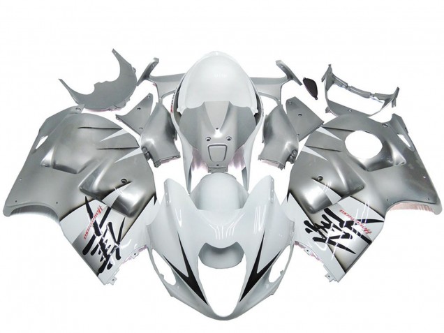 1996-2007 Suzuki GSXR 1300 Motorcycle Fairings - Silver White OEM Style UK