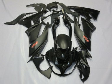 2009-2012 Kawasaki ZX6R Motorcycle Fairings - Matte Black Glossy Black Red Ninja UK