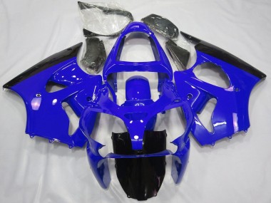 2000-2002 Kawasaki ZX6R Motorcycle Fairings - Blue Glossy Black UK