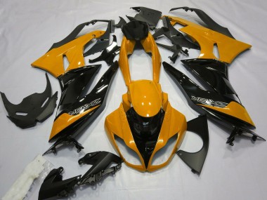 2009-2012 Kawasaki ZX6R Motorcycle Fairings - Orange Glossy Black UK