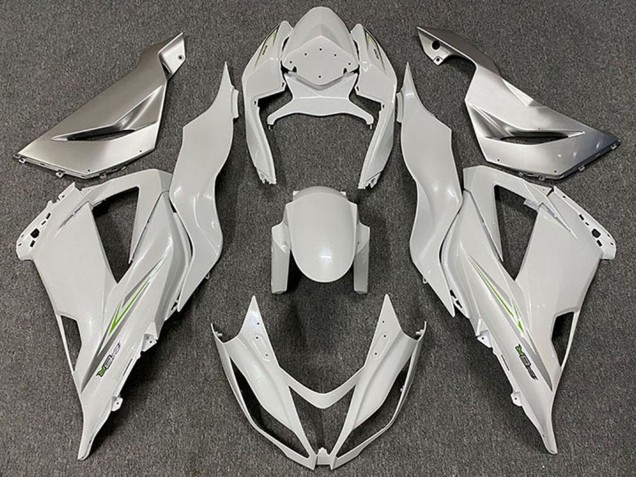 2013-2018 Kawasaki ZX6R Motorcycle Fairings - Pearl White Green UK