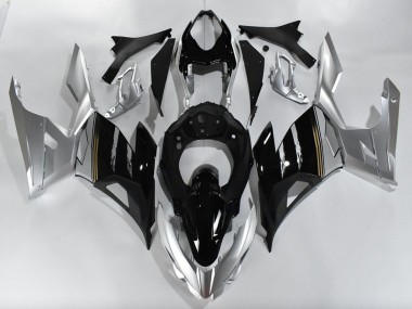 2018-2024 Kawasaki Ninja 400 Motorcycle Fairings - Silver Glossy Black UK
