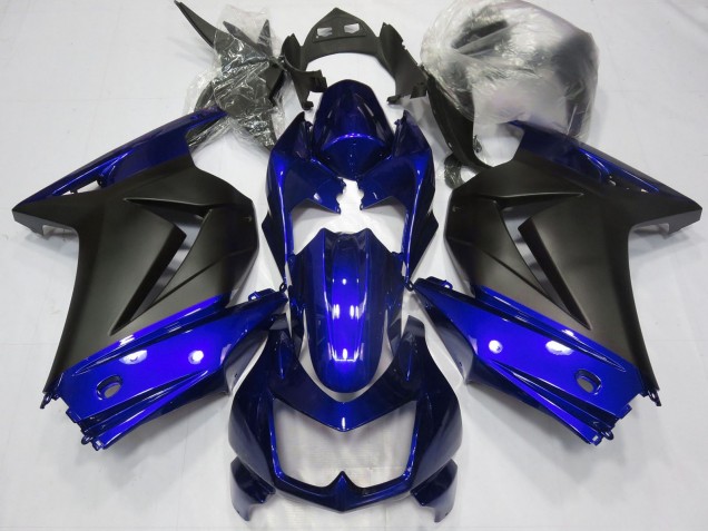 2008-2012 Kawasaki Ninja 250 Motorcycle Fairings - Blue Matte Black UK