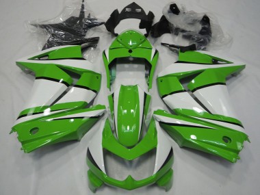 2008-2012 Kawasaki Ninja 250 Motorcycle Fairings - White Green Black UK