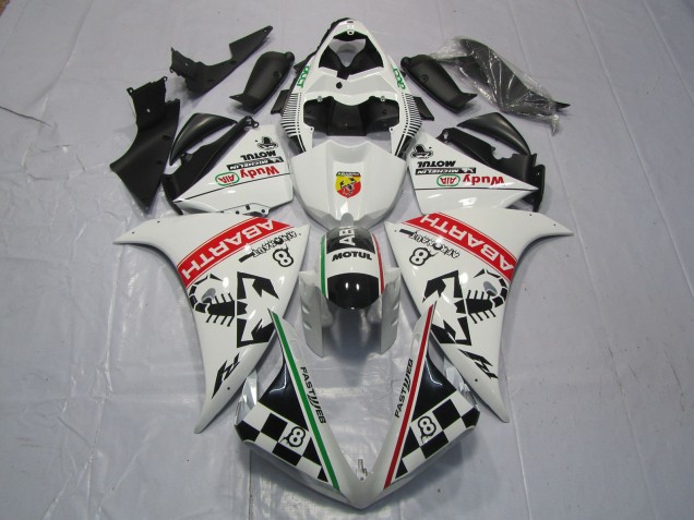 2012-2014 Yamaha R1 Motorcycle Fairings - White Red Green Black Abarth Wudy Motul UK