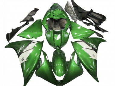 2012-2014 Yamaha R1 Motorcycle Fairings - Green White UK