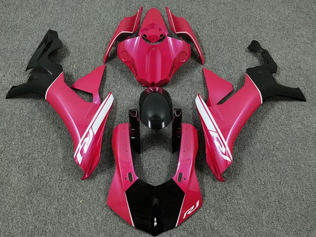 2015-2019 Yamaha R1 Motorcycle Fairings - Hot Pink White Glossy Black UK