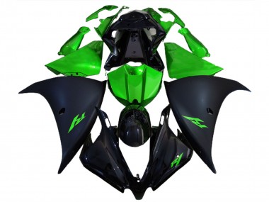 2012-2014 Yamaha R1 Motorcycle Fairings - Glossy Black Matte Black Green UK