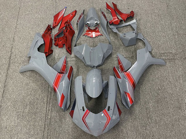 2015-2019 Yamaha R1 Motorcycle Fairings - Nardo Grey Red UK