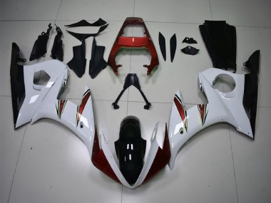 2003-2004 Yamaha R6 Motorcycle Fairings - White Red Glossy Black UK
