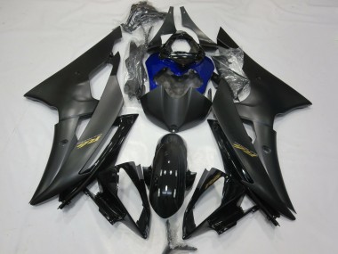 2008-2016 Yamaha R6 Motorcycle Fairings - Glossy Black Matte Black Blue Gold Decals UK