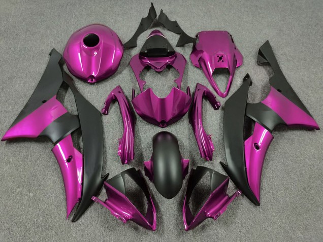 2008-2016 Yamaha R6 Motorcycle Fairings - Pink Matte Black UK