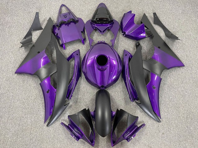 2008-2016 Yamaha R6 Motorcycle Fairings - Purple Matte Black UK