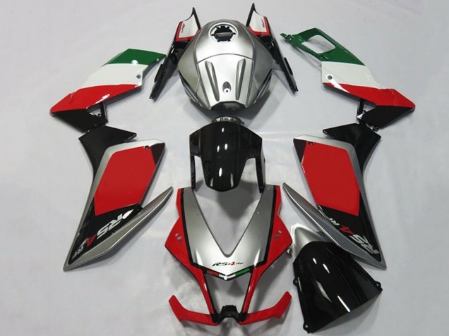 2012-2019 Aprilia RS4 125 Motorcycle Fairings - Silver Red Glossy Black UK