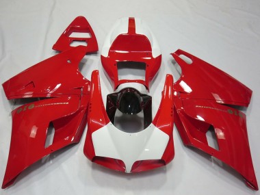 1993-2005 Ducati 916 Motorcycle Fairings - Red White Glossy Black Performance UK