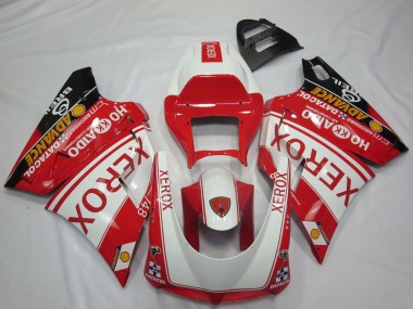 1993-2005 Ducati 748 916 996 998 Motorcycle Fairings - White Red Glossy Black Xerox UK