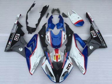 2017-2018 BMW S1000RR Motorcycle Fairings - White Blue Red Glossy Black OEM Style UK