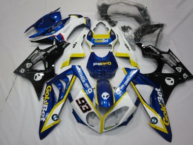 2009-2014 BMW S1000RR Motorcycle Fairings - White Yellow Blue Glossy Black GoldBet 93 UK