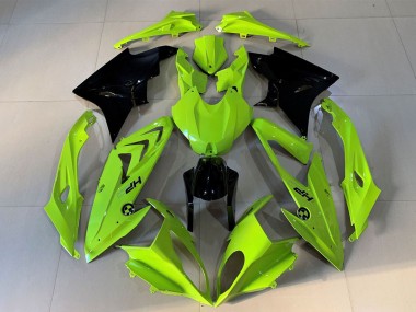 2009-2014 BMW S1000RR Motorcycle Fairings - High Viz Yellow Glossy Black HP UK
