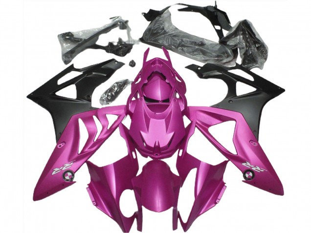 2009-2014 BMW S1000RR Motorcycle Fairings - Hot Pink Matte Black UK