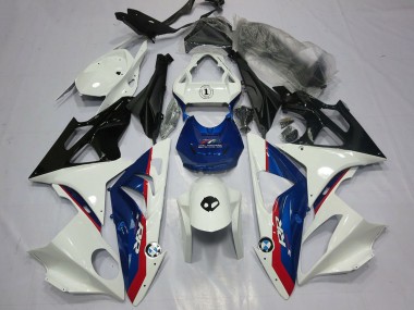 2009-2014 BMW S1000RR Motorcycle Fairing - White Red Blue Glossy Black UK