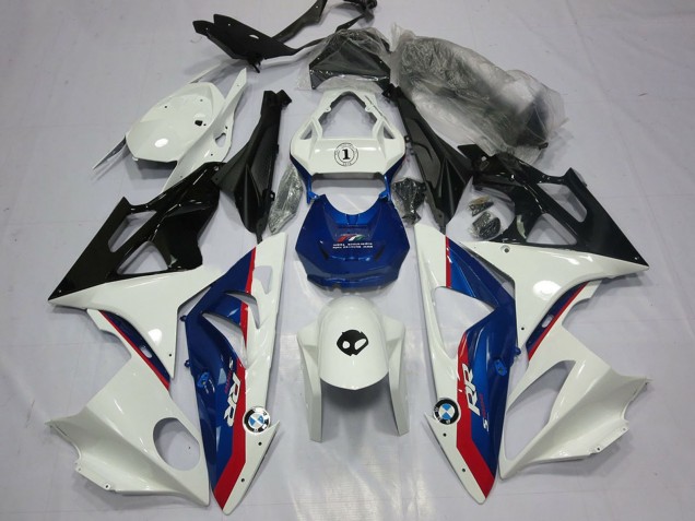 2009-2014 BMW S1000RR Motorcycle Fairing - White Red Blue Glossy Black UK