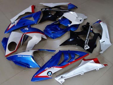 2009-2014 BMW S1000RR Motorcycle Fairings - White Red Blue Glossy Black UK