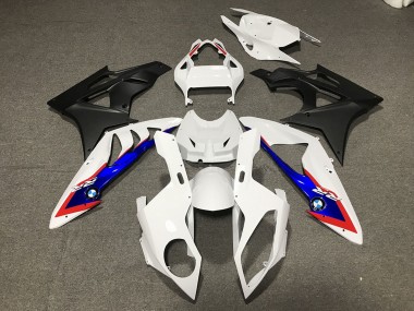 2009-2014 BMW S1000RR Motorcycle Fairings - White Red Blue Matte Black UK
