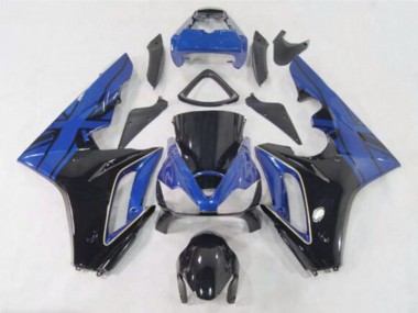 2006-2008 Triumph Daytona 675 Motorcycle Fairings - Blue Glossy Black UK